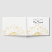 Gele Zonnebloem Graphic Viering van het Leven Gastenboek (Volledig)