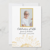 Gele Zonnebloem Graphic Viering van het Leven Kaart (Voorkant)