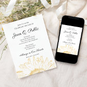 Gele Zonnebloem Graphic Viering van het Leven Kaart