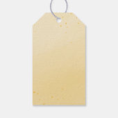 Gele zonnebloem Greenery Dank u Gift Label Cadeaulabel (Achterkant)