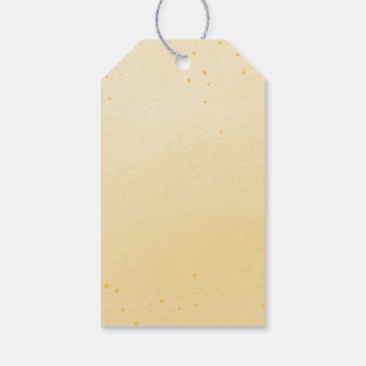 Gele zonnebloem Greenery Dank u Gift Label Cadeaulabel (Achterkant)