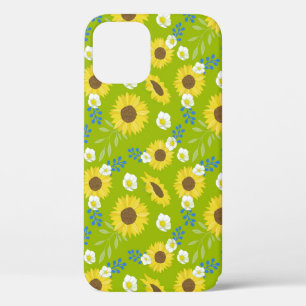 Gele Zonnebloem Groene Achtergrond Bloem Bloemrijk Case-Mate iPhone Case