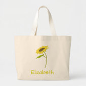 Gele zonnebloem grote tote bag (Voorkant)
