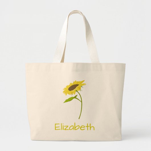 Gele zonnebloem grote tote bag (Voorkant)
