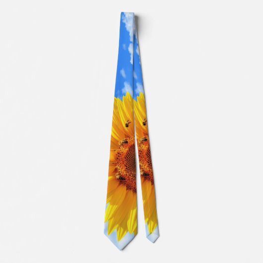 Gele zonnebloem halsdoek stropdas (Voorkant)