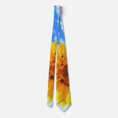 Gele zonnebloem halsdoek stropdas (Achterkant)