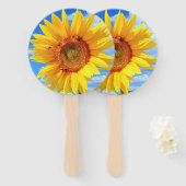 Gele Zonnebloem Handventilatoren Handwaaier (Voorkant en achterkant)