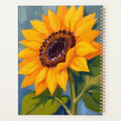 Gele Zonnebloem Helder Waterverf Bloemig Planner (Achterkant)