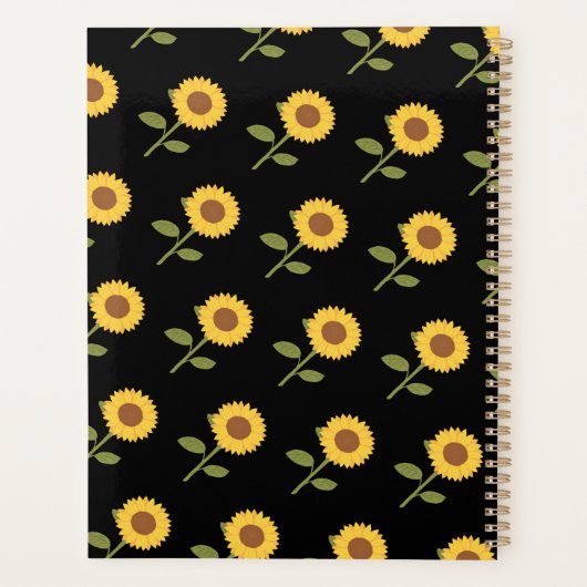 Gele zonnebloem helpt me groeien planner (Achterkant)