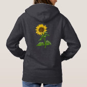 Gele zonnebloem hoodie (Achterkant)