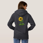Gele zonnebloem hoodie (Achterkant volledig)