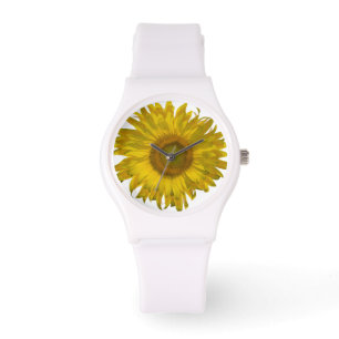 Gele zonnebloem horloge