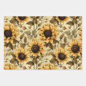  gele zonnebloem inpakpapier vel (Voorkant)