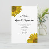 Gele zonnebloem kaart (Staand voorkant)