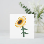 Gele zonnebloem kaart (Staand voorkant)
