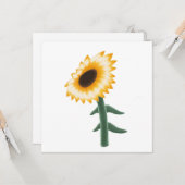 Gele zonnebloem kaart (Voorkant / Achterkant in situ)