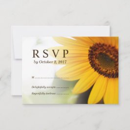 Gele Zonnebloem Kaart RSVP