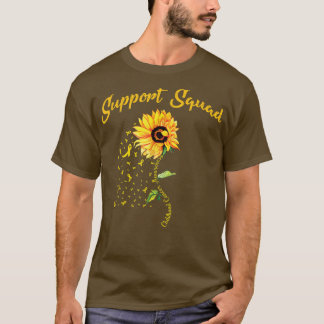 Gele zonnebloem - Kankerziekte met gele lint T-shirt