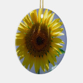 Gele zonnebloem keramisch ornament (Rechts)