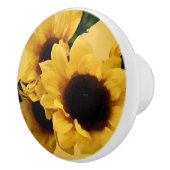 Gele zonnebloem Keramische aantrekkingskracht Keramische Knop (Rechts)