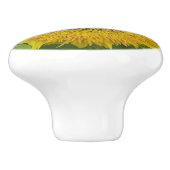 Gele zonnebloem Keramische knop (Zijkant)
