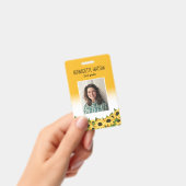 Gele Zonnebloem Kindergarten School Leraar Badge (Handheld)