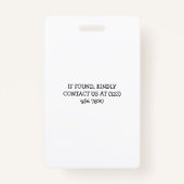 Gele Zonnebloem Kindergarten School Leraar Badge (Achterkant)