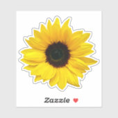 Gele Zonnebloem Kiss-Cut Sticker (Vel)