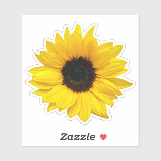 Gele Zonnebloem Kiss-Cut Sticker (Vel)