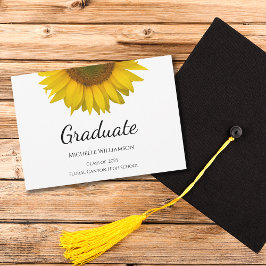 Gele zonnebloem, klasse 2023 Afstuderen Aankondiging