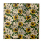  Gele Zonnebloem Krantenkrant Dragonfly Tegeltje (Voorkant)