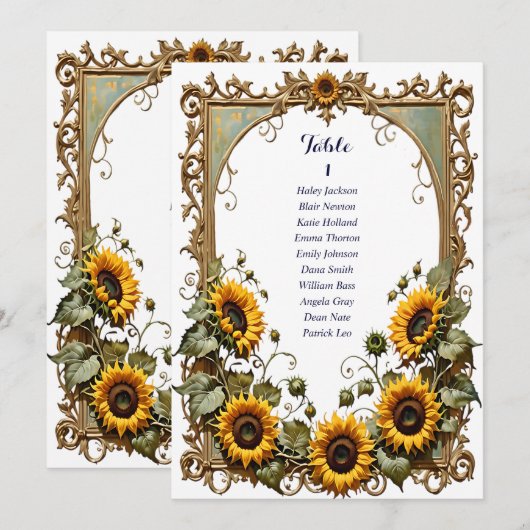  Gele zonnebloem kunst zitkaart Kaart (Voorkant / Achterkant)