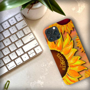  gele zonnebloem kunstwerk naam Inspirivity Case-Mate iPhone Case