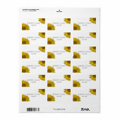 Gele zonnebloem Label (Full Sheet)