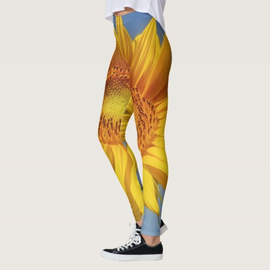 Gele zonnebloem leggings (Links)