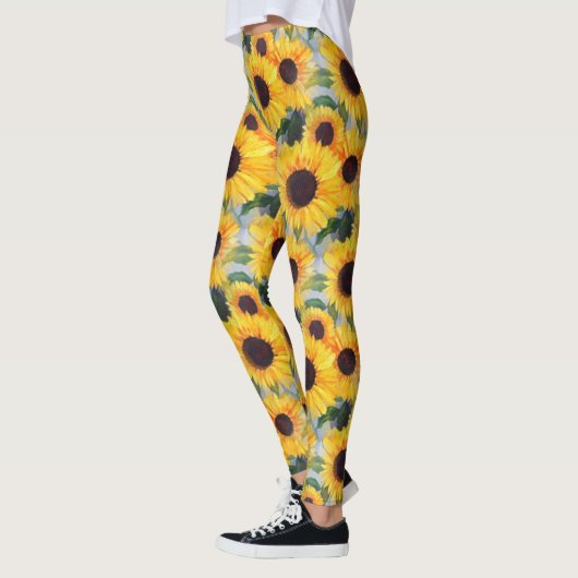 Gele zonnebloem leggings (Links)