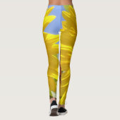 Gele zonnebloem leggings (Achterkant)
