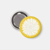 gele zonnebloem magneet (Voorkant / Achterkant)