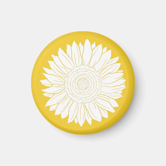 gele zonnebloem magneet (Voorkant)