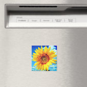 Gele zonnebloem Magnet (Insitu (Vaatwasser))