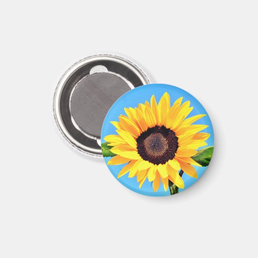 Gele zonnebloem Magnet (Voorkant / Achterkant)