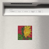 Gele zonnebloem Magnet (Insitu (Vaatwasser))