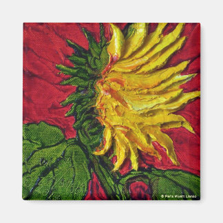 Gele zonnebloem Magnet