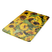 Gele Zonnebloem Memory Foam Badmat (Gekanteld)