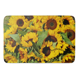 Gele Zonnebloem Memory Foam Badmat
