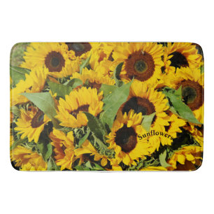 Gele Zonnebloem Memory Foam Badmat