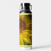 Gele zonnebloem met Butterfly Water Fles (Achterkant)
