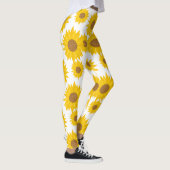 Gele zonnebloem met kleine hartszaden leggings (Rechts)