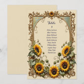 Gele zonnebloem met kunst zitkaart kaart (Voorkant / Achterkant)