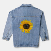 Gele zonnebloem met Lady Bug Denim Jacket (Achterkant)